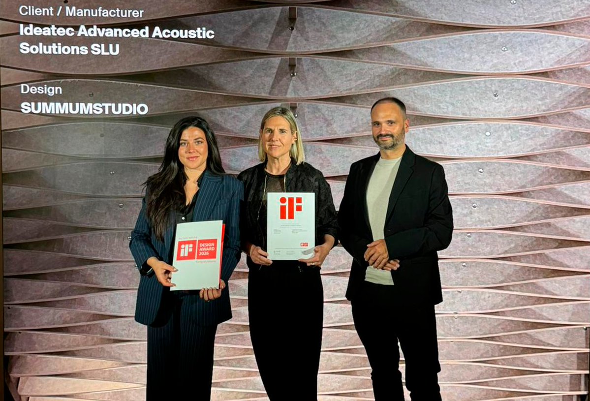 R_hostelpro's tweet image. ¡Diseño premiado! 🏆 Ideatec gana el #iFDesignAward 2026 con CELL, su innovador sistema acústico modular. ¡Enhorabuena! ✨👏

revistahostelpro.com/destacado/idea…

#Arquitectura #Interiorismo