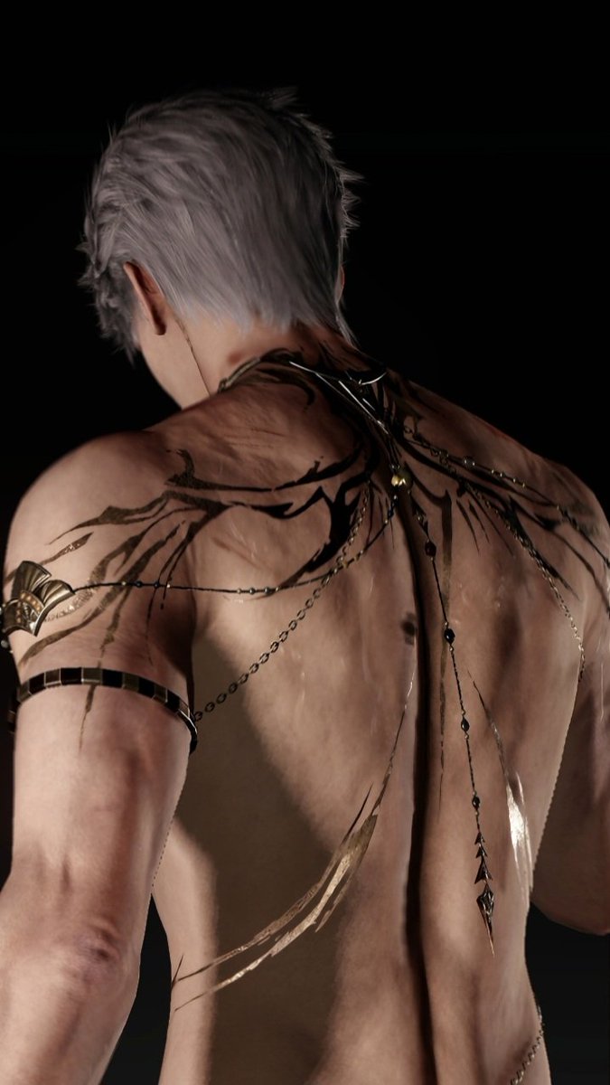 his BACK.