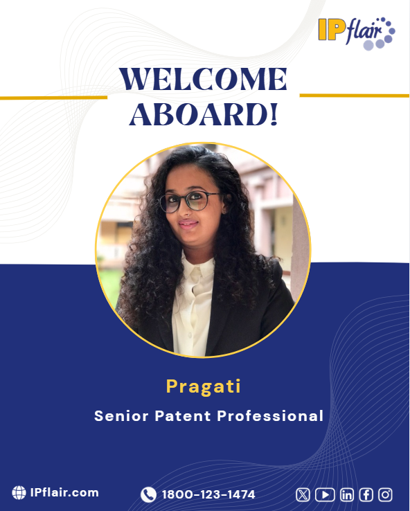 ipflair's tweet photo. Welcome aboard, Pragati! Let's achieve great things together!

#WelcomeAboard #IPflair #SeniorPatentProfessional #IntellectualProperty #PatentLawyer #TeamWork #CareerUpdate #ProfessionalExcellence #InnovationEconomy #IPStrategy2026 #NewBeginnings #GrowthMindset #patent https://t.co/F1DoOb9InK