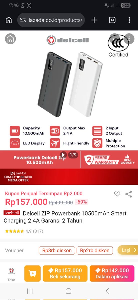 Sabithamahesa's tweet photo. lazada 5.5 sale lagi ada peomoan guys,
Lazada 55Sale Banyak Promo, salah satunya powerbank ini

https://t.co/FDW1j1k7JD https://t.co/jL8EoJJP1m