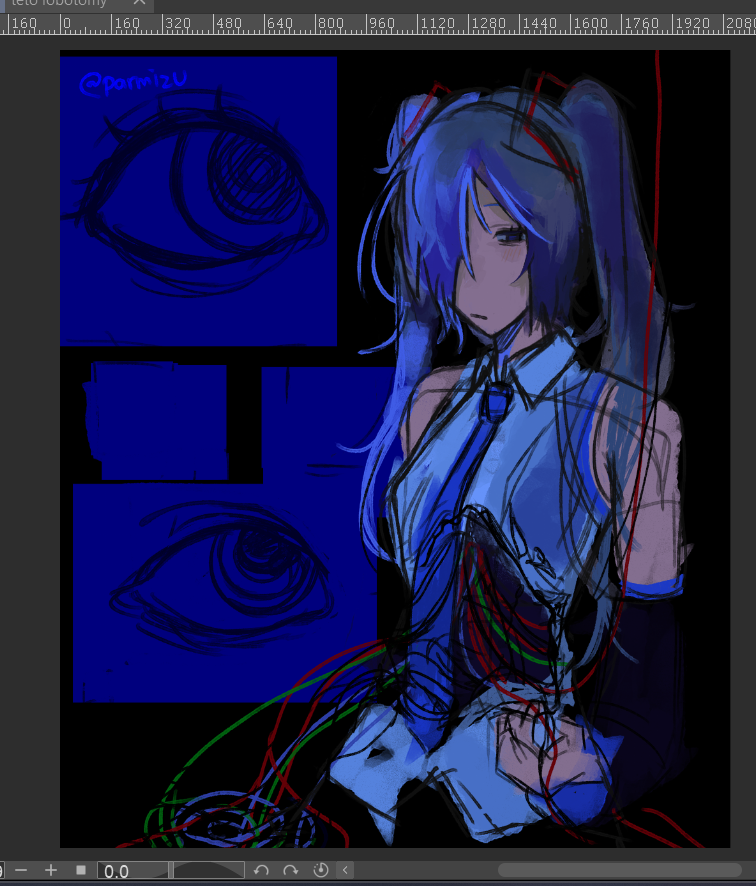 parmizu's tweet photo. another wip #miku #hatsunemiku #vocaloid #vocaloidfanart #art https://t.co/YvTbMDX400