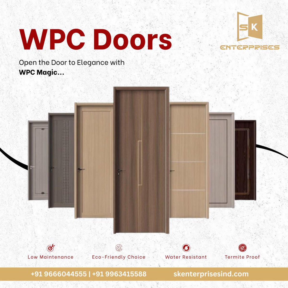 SkEnterpri19551's tweet image. Upgrade your space with premium WPC Doors 🚪✨
Stylish, durable, water-resistant and termite-proof .
📞 +91 9666044555 | +91 9963415588
🌐 skenterprisesind.com
#WPCDoors #HomeImprovement #InteriorDesign #ModernHomes #EcoFriendly #WaterResistant #TermiteProof #LowMaintenance
