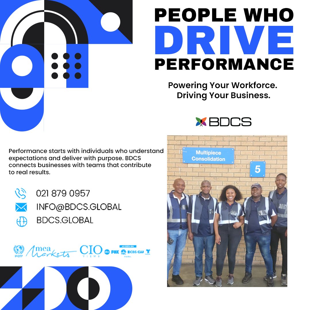 BDCSGlobal1's tweet image. 📈 Purpose-driven people create impact.
#BDCS #TeamPerformance #WorkforceSolutions #PoweringYourWorkforce
Powering Your Workforce. Driving Your Business.