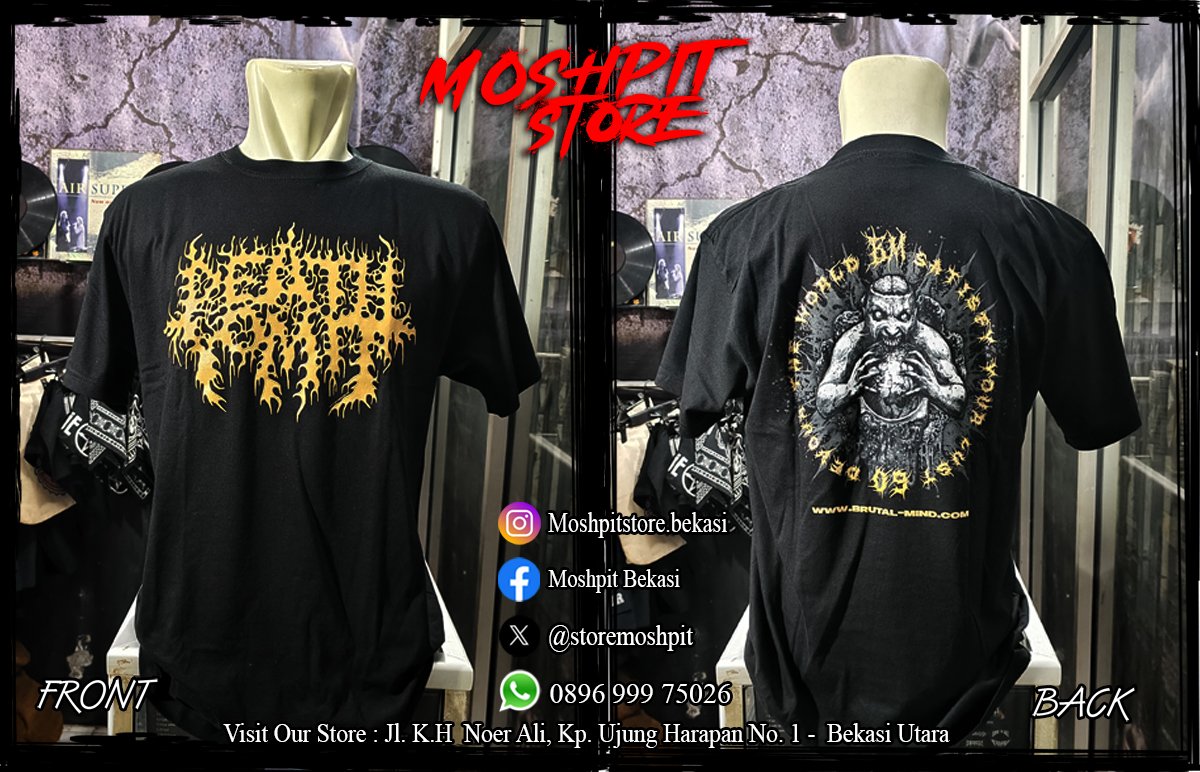 StoreMoshpit's tweet photo. Tshirt
Death Vomit "Devo X BM".
Size : M, L, XL. 
Price : Rp. 210.000,-
Order : Whatsapp or visit our store. https://t.co/mn9s70Ratq