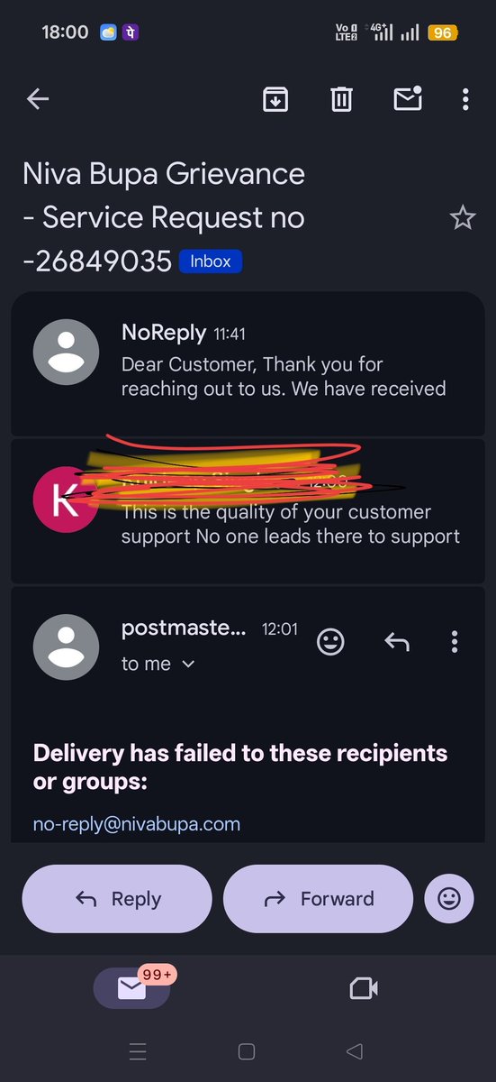 Kuldeep170391's tweet photo. NIVA BUPA GOT THE BEST CUSTOMER SUPPORT SYSTEM 
CALL DONT PICK 
NO PROPER IVR OPTION 
WATSPP BOT FIXED 5-6 OPTIONS 
EMAIL - MAIL BOX FULL
THEY JUST CALL TO PAY PREMIUM 
@Niva_Bupa @BupaNiva @MoHFW_INDIA @PMOIndia https://t.co/pwogBYZXst