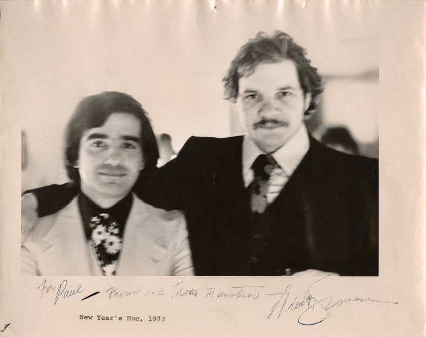 Martin Scorsese and Paul Schrader on New Year’s Eve, 1973. Before Taxi Driver (1976), there was just a photo of two men about to change American cinema.