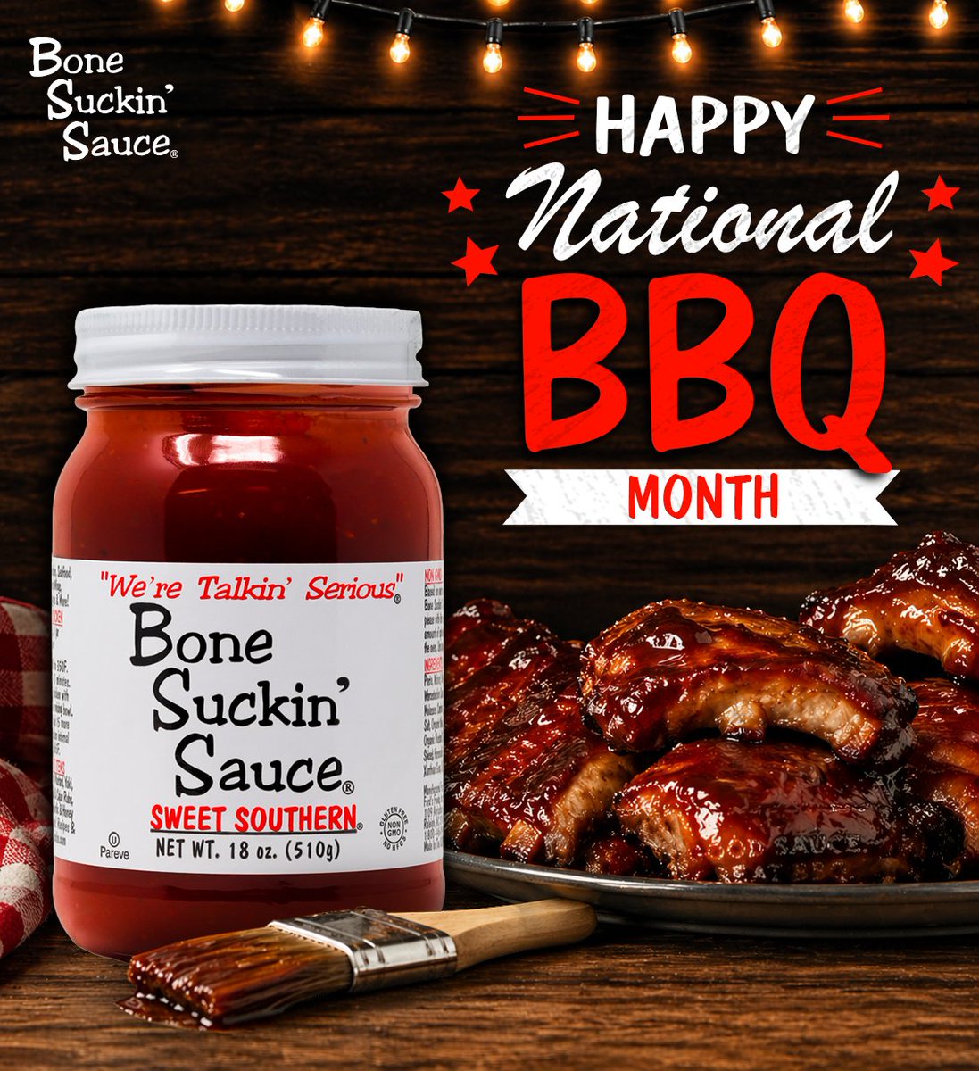 BoneSuckinSauce's tweet photo. 👋 Hello May! 💐 And Happy National BBQ Month &amp; Celiac Awareness Month! At #bonesuckinsauce, we believe BBQ should be for everyone- and it should always taste amazing 😉 #bbq #nationalbbqmonth #celiacawarenessmonth https://t.co/lGLxoNVR8s