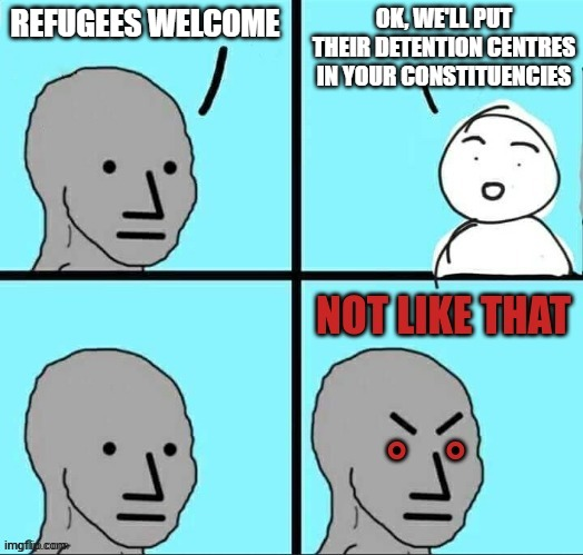 KMc_head's tweet photo. @SimonMagus Amazing, isn't it? Absolute Kino. Such an obvious set-up, in the Trumpian mould, and they all crashed headlong into it...
#RefugeesWelcome #NotLikeThat https://t.co/DK4MmWmsfK