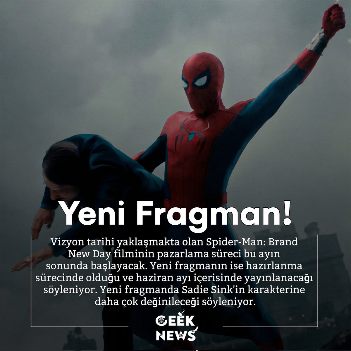 geeknewsturkiye's tweet image. #spiderman #spidermanbrandnewday #tomholland #peterparker #hulk #sadiesink #jeangrey #markruffalo