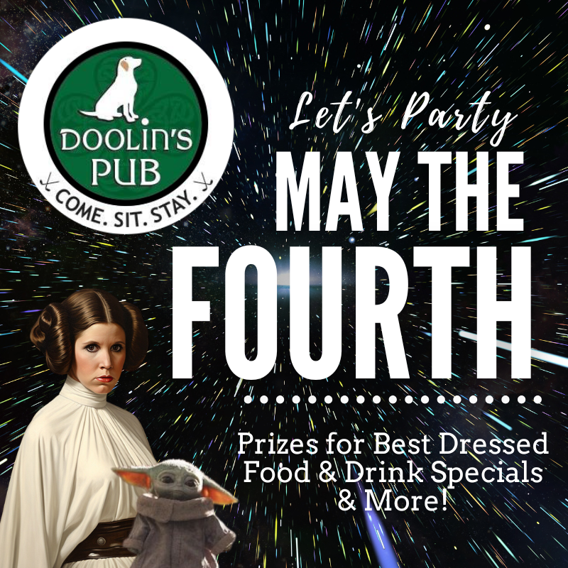 doolinspubME's tweet photo. 🚀 Join us to party today! May the Fourth!

The Force is strong at Doolin’s—come celebrate with good food, cold drinks, and a few galactic vibes mixed in. 🍻

Whether you’re Jedi, Sith, or just here for the pints… we’ve got you covered. https://t.co/qyoTancGLJ