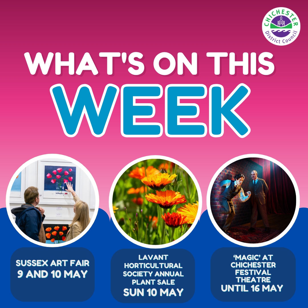 ChichesterDC's tweet image. #WhatsOn in the district this week?

🗓️ For more events in the district, you can visit our What's On calendar and The Great Sussex Way website through the links in the comment below.

#ChichesterDistrict #Events #WhatsOn