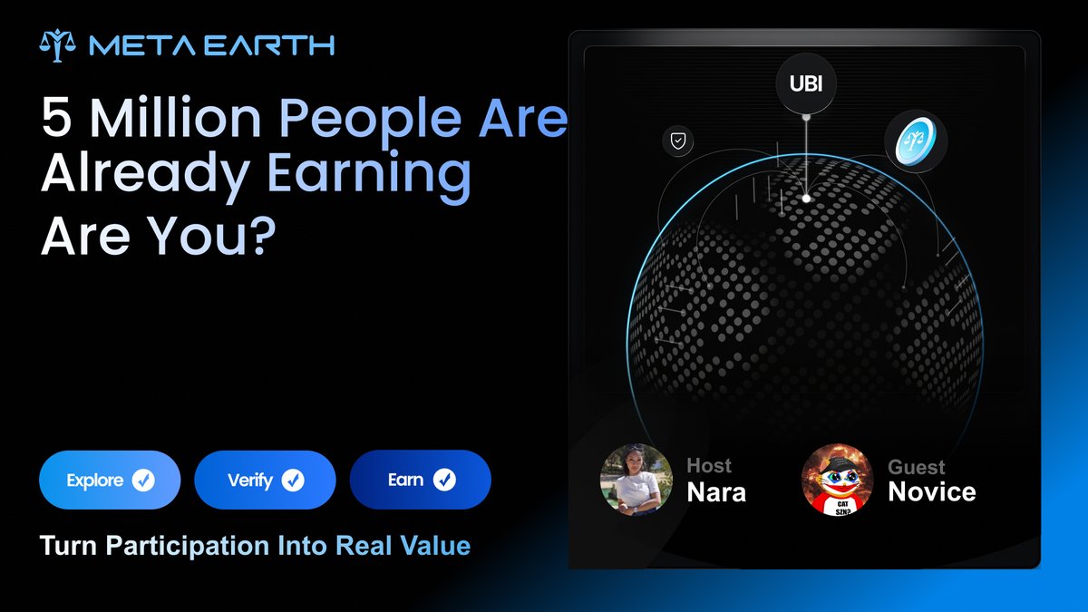 _MetaEarth_'s tweet image. #Web3 is evolving from wallets to identity, from holding to participating.

What happens when verified identity meets real incentives like #UBI? Let’s talk about it.

🎙️ AMA on X Spaces - Ask your questions. Get clarity.

🗓️ May 5 | 11:00 AM UTC

🔔 Set your reminder: