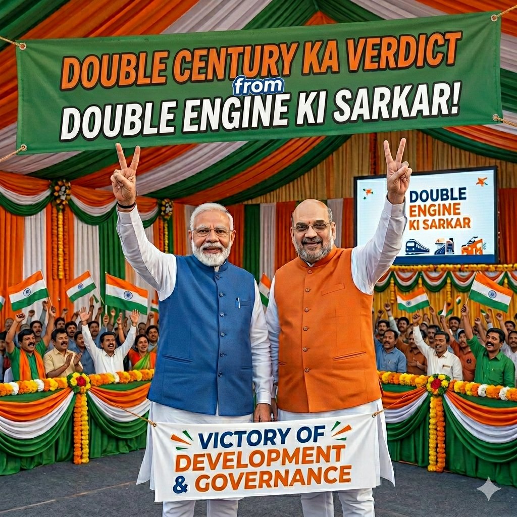 raj20k's tweet photo. 🪷🚩🪷🚩🪷🚩🪷🚩🪷🚩🪷
DOUBLE CENTURY KA VERDICT
DOUBLE ENGINE KI SARKAR!
🪷🚩🪷🚩🪷🚩🪷🚩🪷🚩🪷

#wbassemblyelectionresult2026 
#JaiShriRam #HarHarModi https://t.co/ZkeOIRlgk6