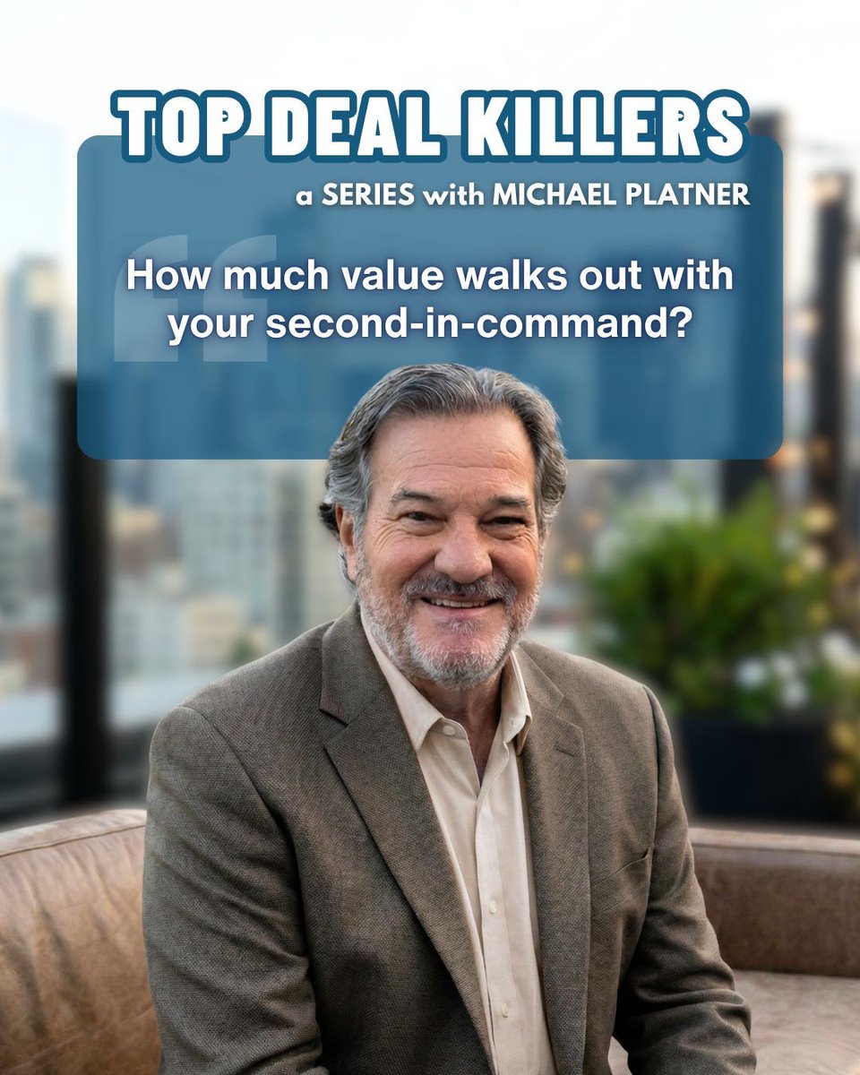 Most founders think succession risk starts with them.
It doesn’t.

A buyer also wants to know what happens if your operator, head of sales, or finance lead disappears.

If too much of the business sits inside one other person, that’s not leverage. That’s hidden fragility.