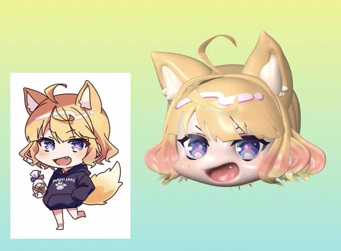GW自由研究:【己の絵を元にしながらモデリングできるのか?】の成果!!!!! とりあえず顔だけ!! #nomadsculpt #ノマドスカルプト