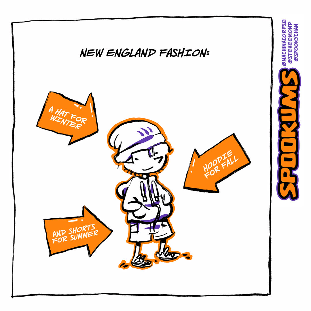 SteveEmond's tweet image. Gotta post this one while the weather is still all over the place! Very Connecticut to be dressed for all seasons at once! #webcomic #webcomics #comicstrip #relatablecomics
