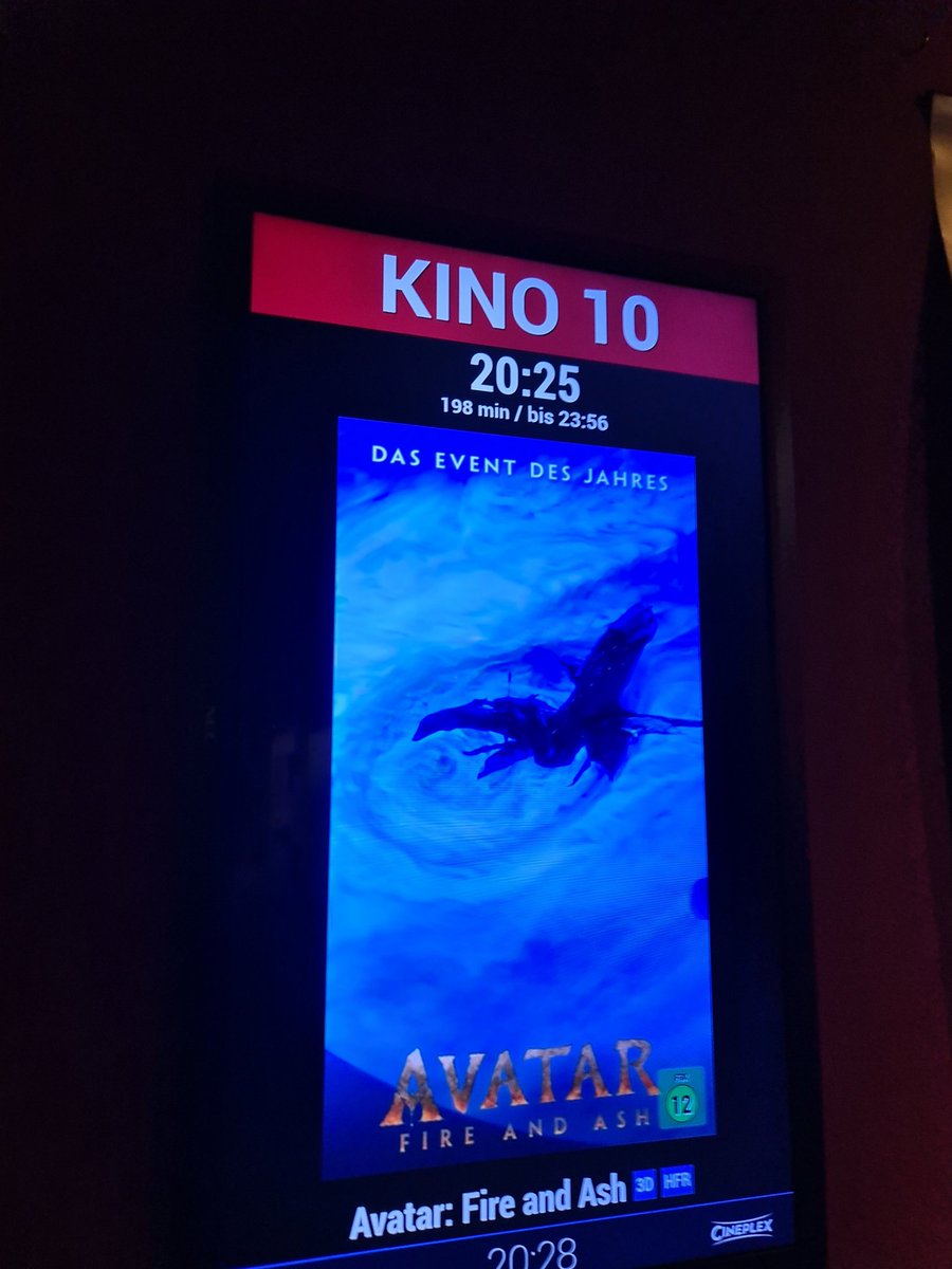 calestyo's tweet photo. Last Saturday , I also had my 150th cinema screening of #AvatarFireAndAsh. 🥳🤣

Now, after 150 times A3, it turns out there actually is one(!) score (of all in history) that is even better than @simonfranglen's Way of Water... you've guessed it, it's his Fire and Ash.

But... 😉

... there is also a single one better than his A3, which - defying all mathematical laws of commutativity and perhaps even transitivity - is of course his A2 score. 🥳
So A2 < A3 and A3 < A2. 🤪

Ahh... how I love them. 🫠
Thanks to Simon for composing/arranging/conducting/etc.. 🤗

(Both are of course closely followed in terms of greatness, by Horner's A1. 🙃)

(PS: The last picture is obviously not from my 150th A3 but one of the A2 private screenings... just didn't fit into the previous post.)