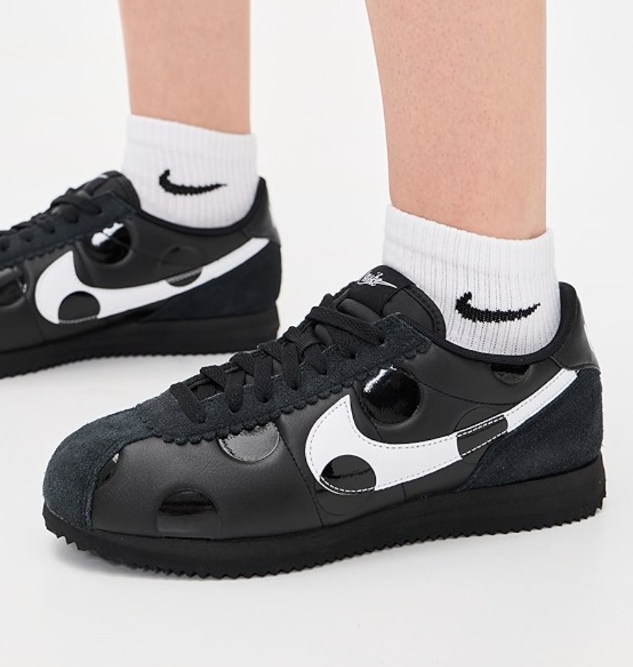 Ad: Women's Nike Cortez Polka Dots 'Black/White' sizes added on