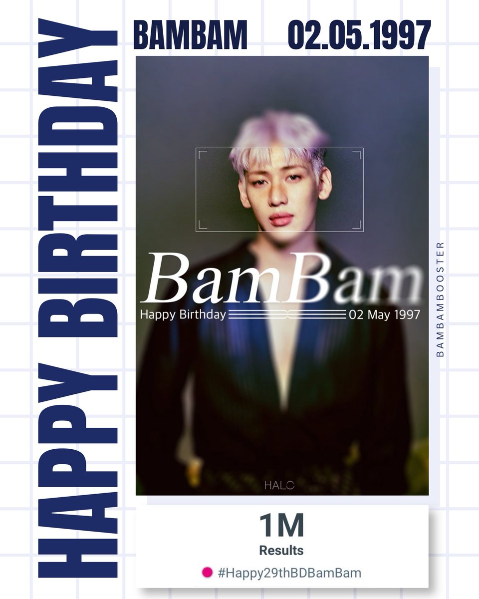 HAPPY BIRTHDAY BAMBAM 🎂

แฮชแท็กวันเกิดครบรอบปีที่ 29 ของ BamBam มียอดแท็กครบ 1M เป็นที่เรียบร้อย ขอบคุณทุกคนที่มาร่วมอวยพรวันเกิดของแบมแบมในปีนี้กันด้วยนะคะ ขอบคุณมากๆ ค่ะ🎈🎉🥳

BAMBAM BIRTHDAY 2026
#Happy29thBDBamBam 
#29_52_97_THEJACKPOT
#Happy_BamBam_Day
#BamBam #뱀뱀