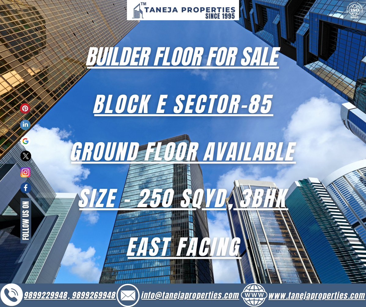 TanejaProperty's tweet image. Experience upscale living with an Exclusive Builder Floor in Sector-85 Greater Faridabad. Designed for those who value privacy, space, and luxury.

#realestate #realtor #realestateagent #TanejaProperties