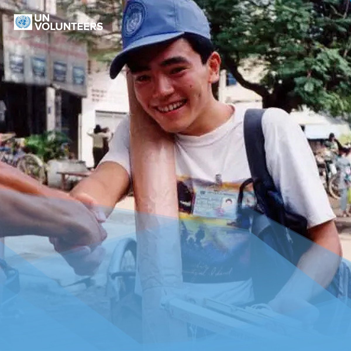 UNDPCambodia's tweet photo. During #UNTAC in the early 1990s, 400+ volunteers supported 🇰🇭’s recovery. One of them was Atsuhito Nakata, just 25, who worked on national elections to strengthen democratic processes. He gave his life in the service of peace. His story reflects the courage behind volunteerism. https://t.co/oZr6EP7P4g