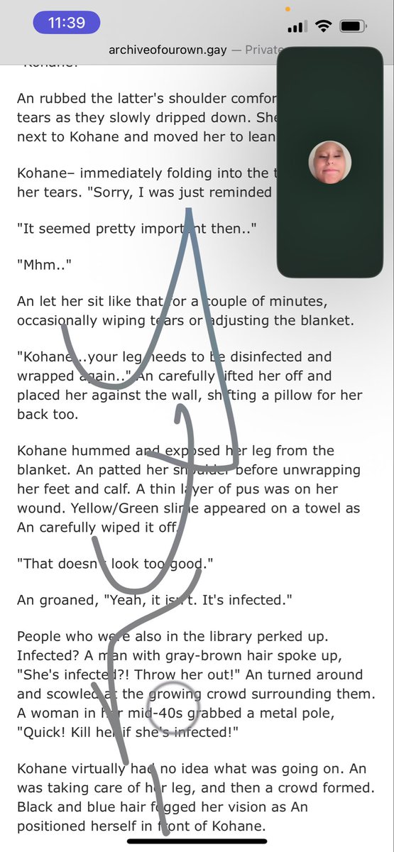 we reading zombie apocalypse anhane au on facetime