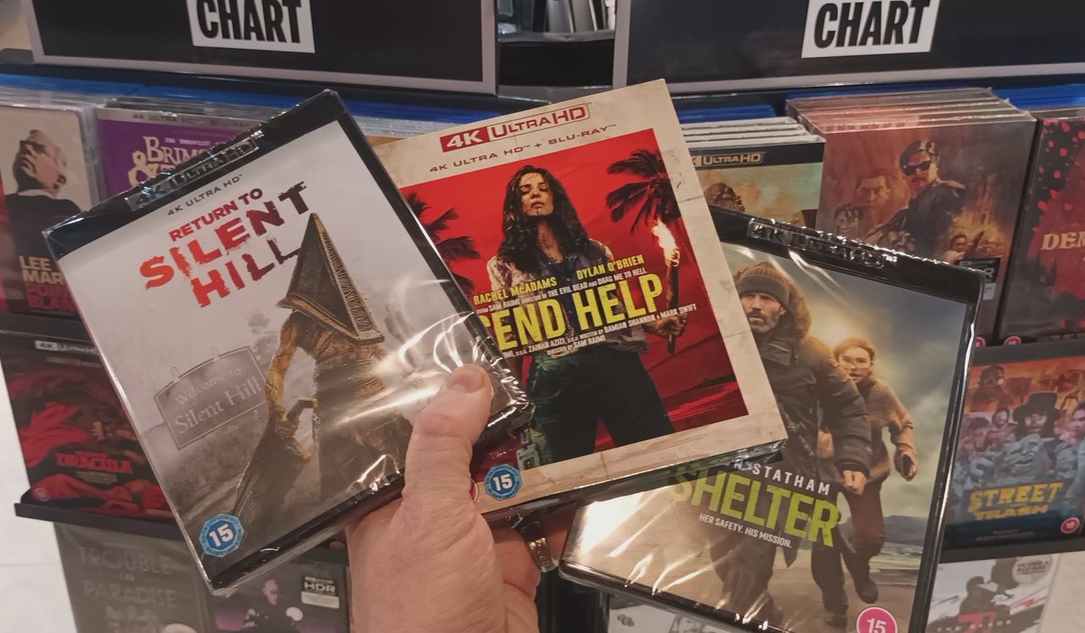 hmvBelfast's tweet photo. New Release and new to 3 for £50 titles available from today 
@the4kCollectivE @4KFilme @PhysicalMedia4K @VHSDVDBLURAY4K @UltraHDBluray @avocadoom89 @hmvtweets https://t.co/JjH8G4CpRW