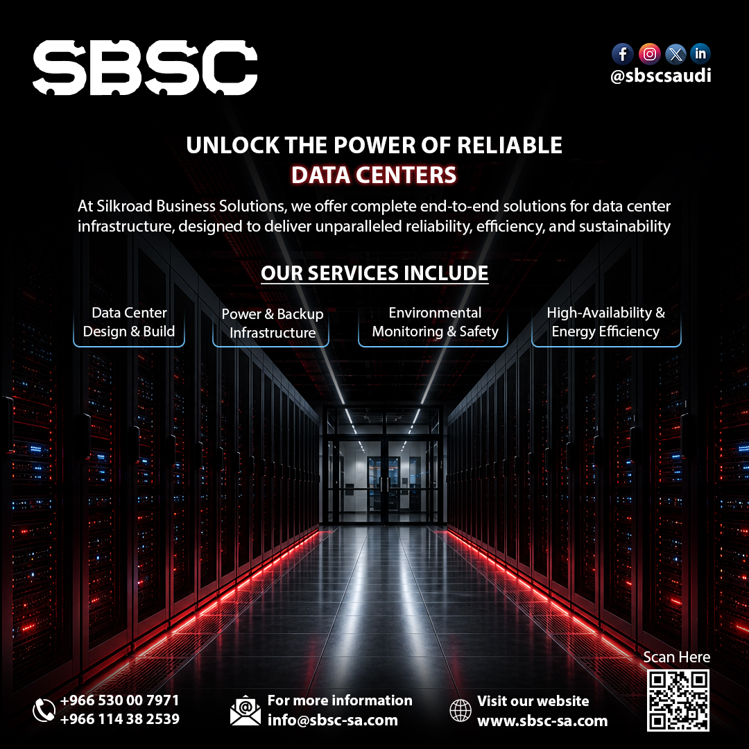 sbscsaudi's tweet image. Powering Your Digital World with Reliable Data Centers💻
#DataCenter #PowerSolutions #Reliability #Efficiency #Sustainability #cloud #technology #cloudcomputing #data #cybersecurity #networking #network #dataprotection #tech #server #bigdata #cloudstorage #telecom #cloudservices