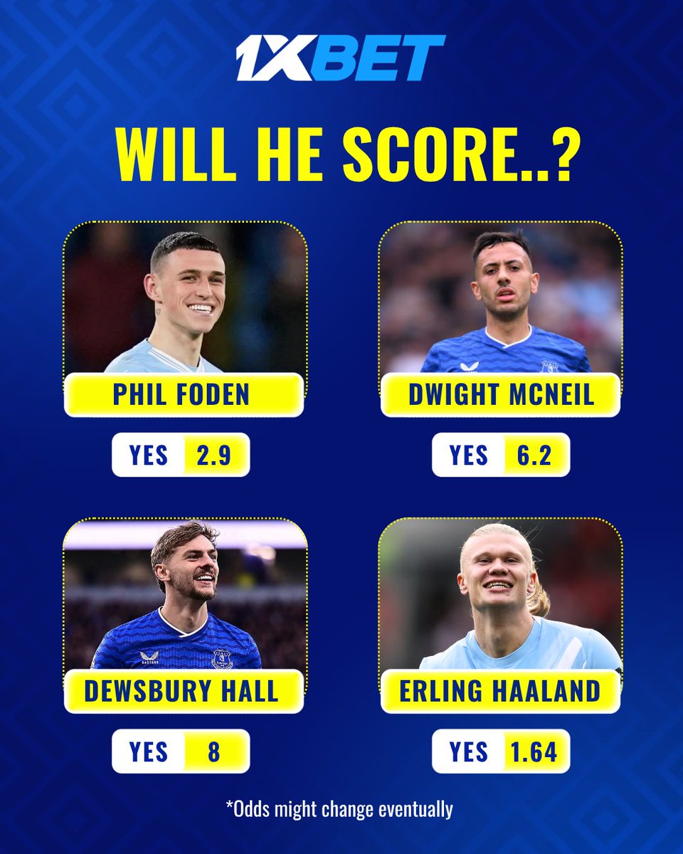 ⚽ Who scores tonight?

Everton vs Manchester City
This one won’t be quiet 👀

All eyes on these players — ready to make the difference ⚡

💬 Who’s getting on the scoresheet? Drop your pick below 👇