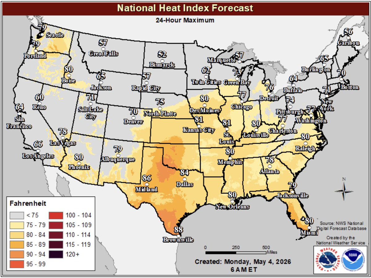 FarmPolicy's tweet image. 1/ Ag weather highlights from the @usda_oce, May 4:

In the #South, any remaining #rain showers are limited to southern Florida. Elsewhere, warm, dry weather favors fieldwork. Recent #precipitation has had variable impacts on Southern drought.

bit.ly/3Rn0a2F