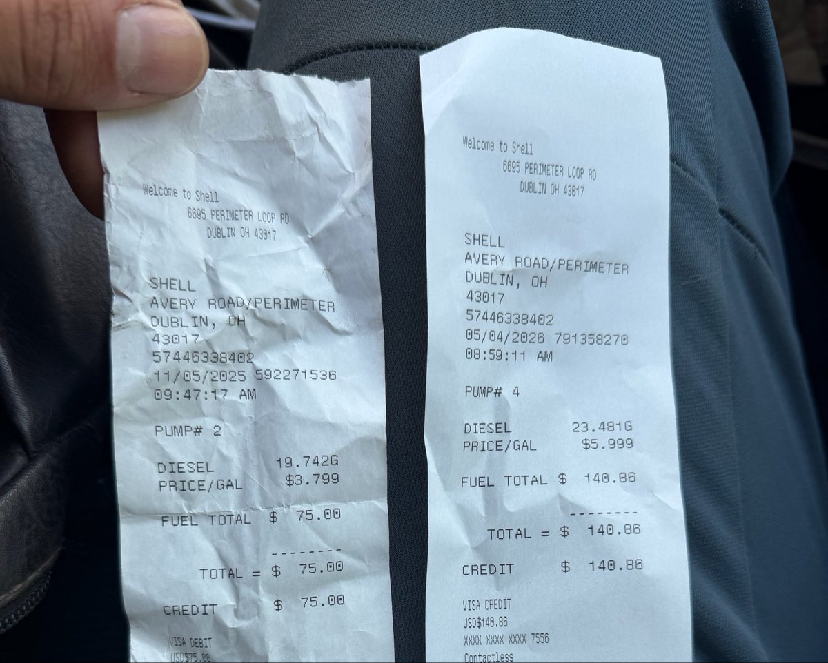AbbaciZineddine's tweet image. Diesel prices from 11/05/2025  3.79$→ 05/04/2026  5.99$🤯 
At this point… do I raise my prices or just absorb it?
Fuel keeps going up,
Trying to stay fair AND stay in business 💭
#diesel #smallbusiness #toprenovationoh #constructionlife #inflation #pricing