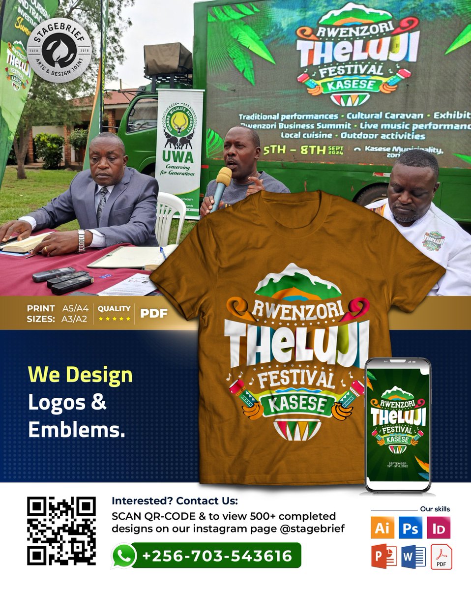 stagebrief's tweet photo. We design Logos for your brand. Visit our Instagram page https://t.co/bmv4kpBtj4 to view 700+ completed graphic design projects in kampala, Uganda. https://t.co/H7bMlylyvv