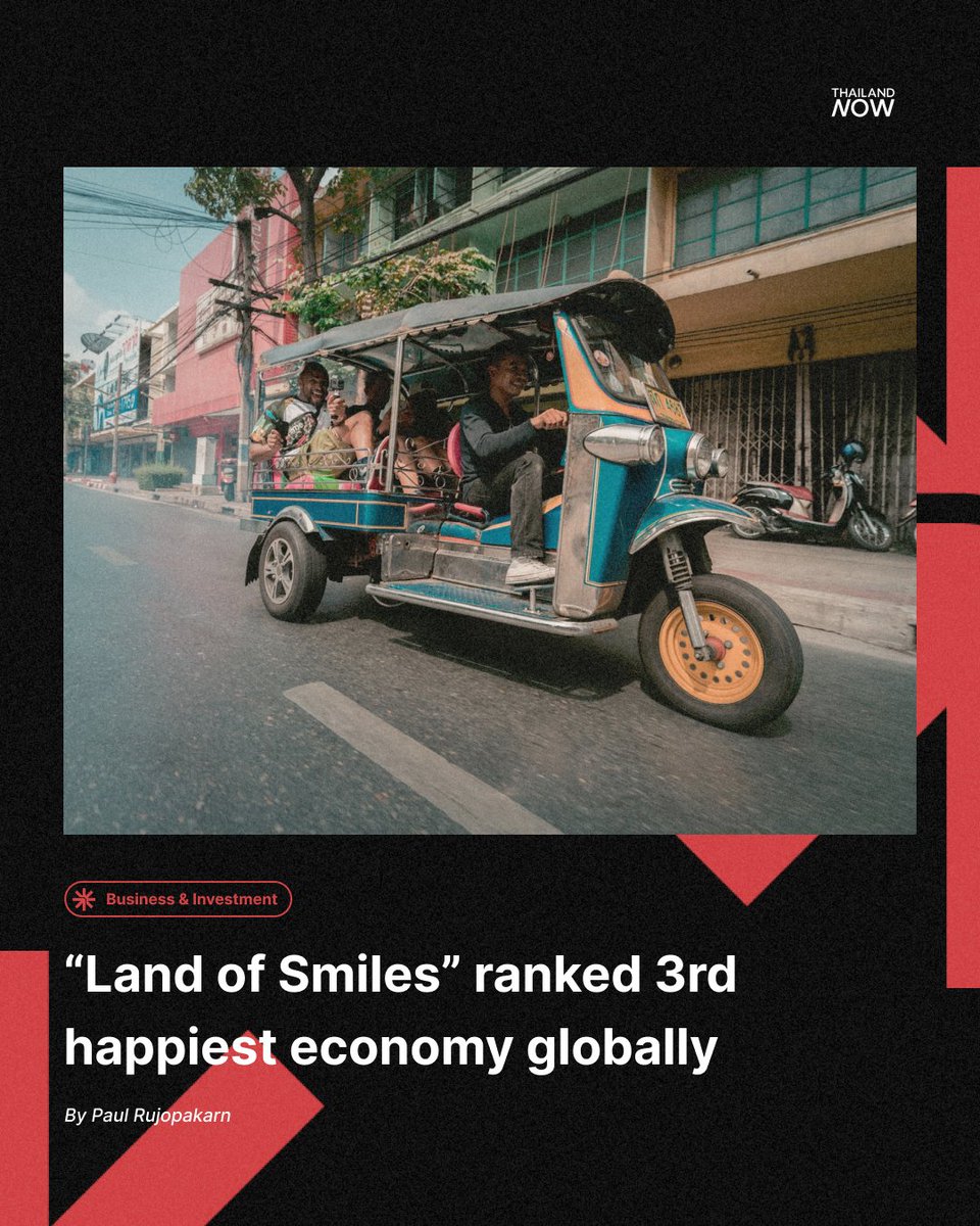 ThailandNOW1's tweet image. Thailand ranks 3rd happiest economy globally in 2025 Hanke Index, with 0.8% unemployment and stable growth: thailandnow.in.th/business-inves…

#ThailandEconomy #HankeMiseryIndex #SoutheastAsia #EconomicStability #Thailand2025