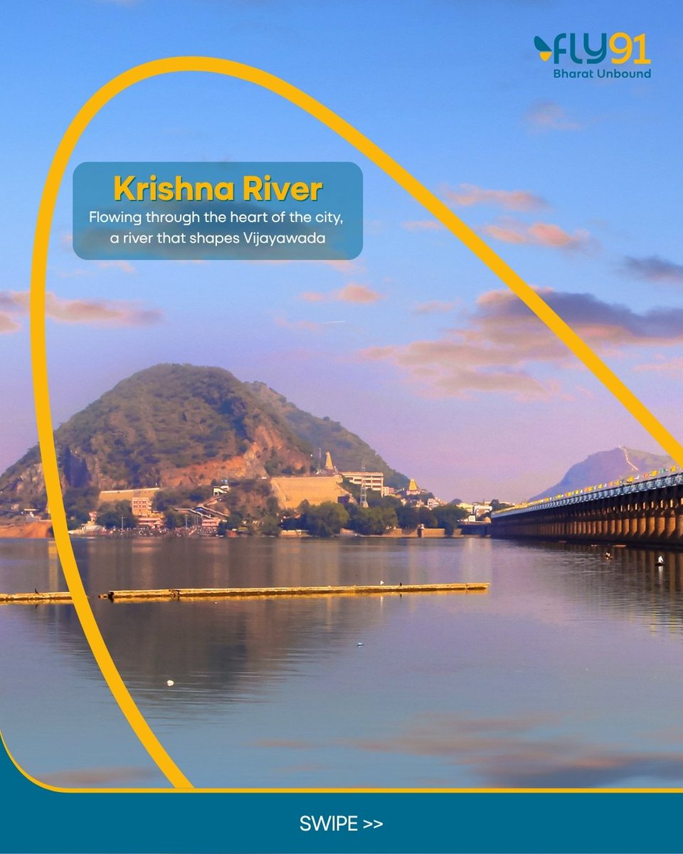 fly91_IN's tweet image. Not every city reveals itself all at once...

Vijayawada unfolds slowly, through its temples, its river, and its endless stories.

Swipe through to take a closer look, and then head to FLY91.in to book your tickets!

#vijayawada #fly91 #bharatunbound #andhrapradesh