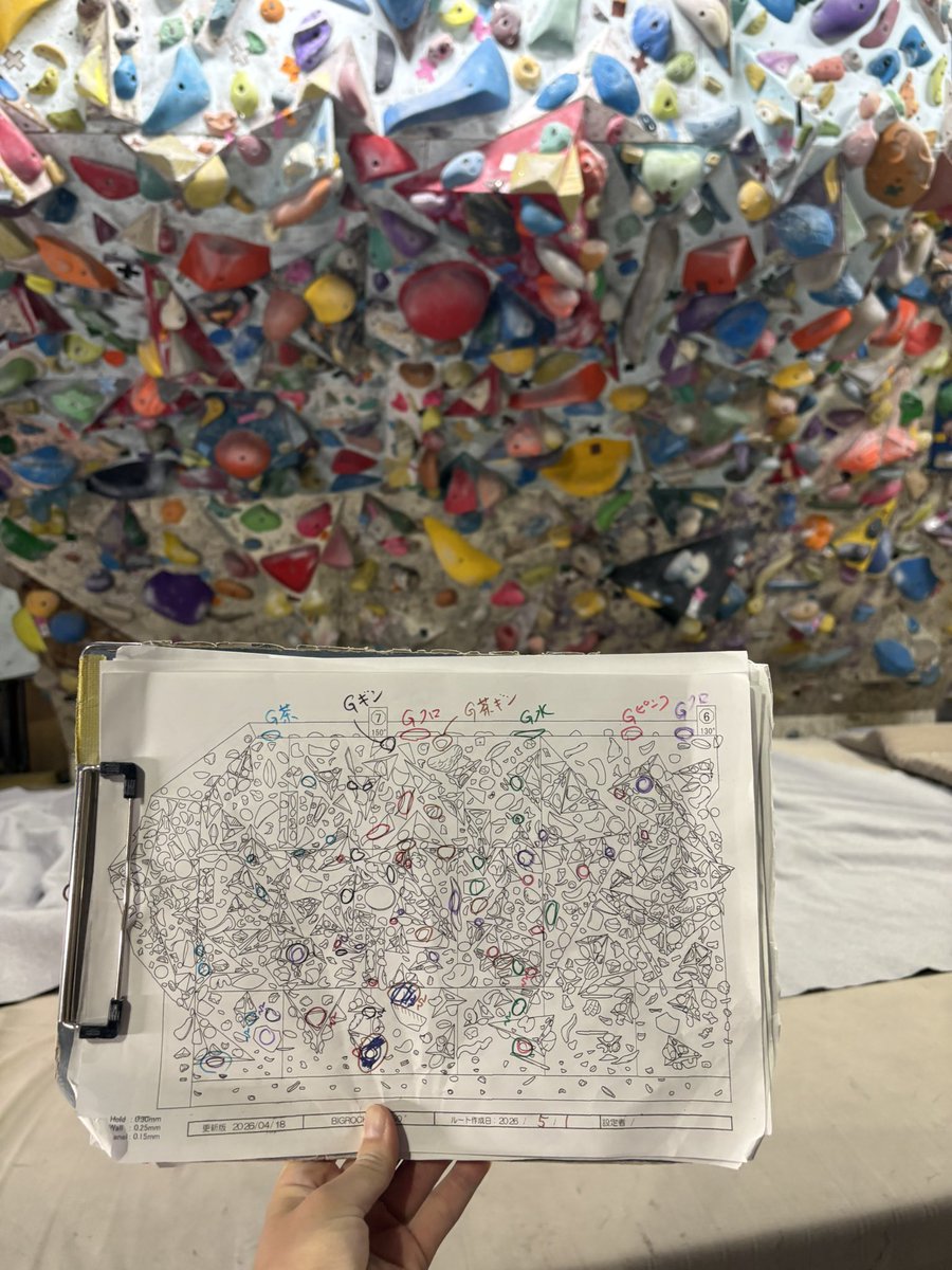かっけえジム来た！！
2枚目ホールド全部書いたのすごすぎる。