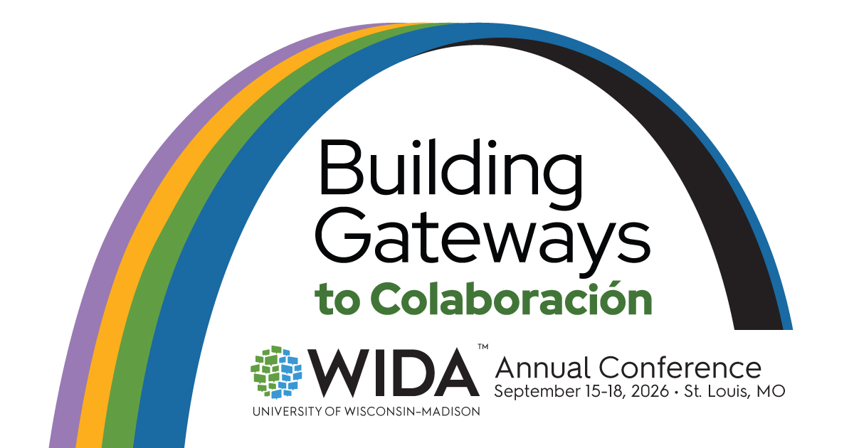 WIDA_UW's tweet photo. It’s time to register for the 2026 WIDA Annual Conference! ⏰ The in-person event takes place September 16-18, 2026, in St. Louis, Missouri. A virtual track is also available on September 15.

Learn more about #WIDA2026 and how to register: https://t.co/7g2fCV8Wdf https://t.co/crQAyfr170