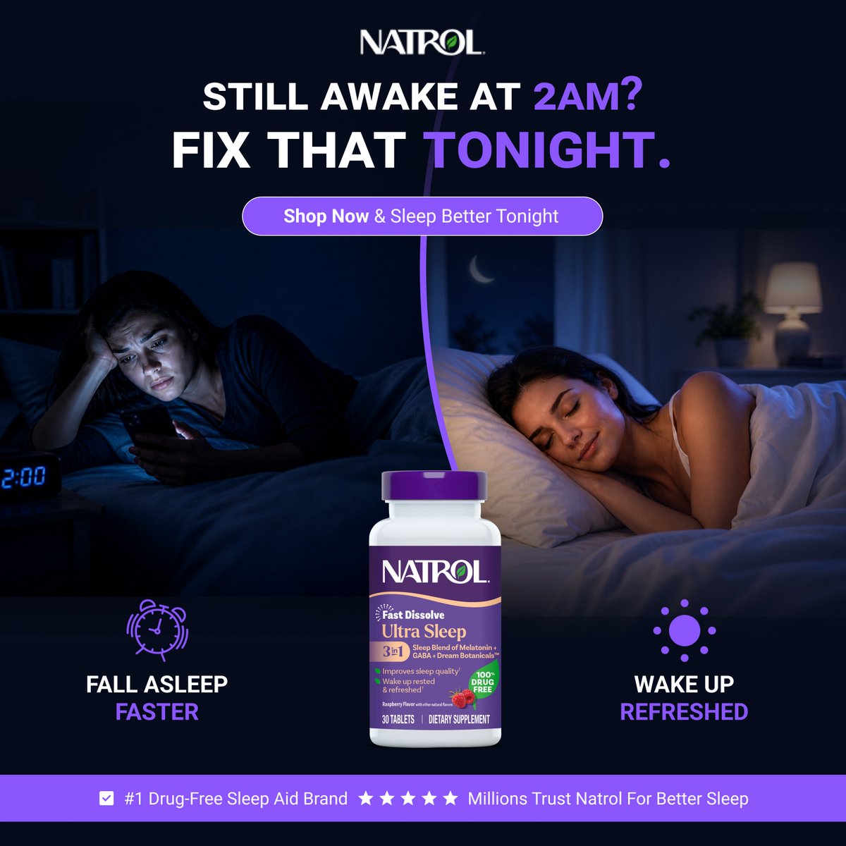 IfeoluwaAjeigb1's tweet photo. I’m learning static ad design.
Built these 2 ad variations for Natrol.
Same offer, different approach.
Which one do you think would drive more conversions?
A or B?
Drop your thoughts.
#staticad #ads #shopify #figma https://t.co/1hE6xrlOfu