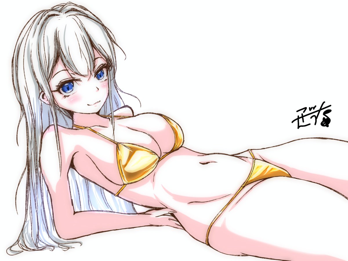 我慢できずGW金ビキニを新たに描きました