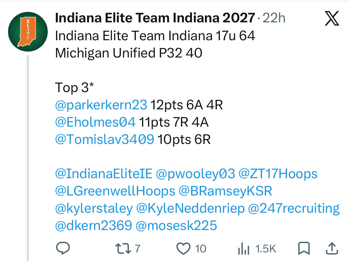BRamseyKSR's tweet photo. Using social media to properly promote your program/yourself is a BIG part of the summer. There is absolutely NOTHING wrong with some tasteful self-promotion.

You don’t NEED fancy graphics either.

Your program/team account should be posting the final score with 2-3 top performers and tagging relevant media following EVERY game. This is so incredibly easy to do, takes two minutes, and is FREE.

Players, at the very least, following each weekend you should post your stats of each game you played (highlights too if available) and tag relevant media. It really isn’t too much to do it following every game either though. Information is power and the more that is out there the better.

I see so many programs that have video people following them around every weekend…if for some reason you can’t/won’t take the two minutes to throw up a postgame tweet send the information to that person you are already paying and have them do it. In many cases those tweets are much more valuable than the highlights and pictures that are being captured.

It is completely inexcusable in my opinion to coach a team or run a program without putting out the simplest amount of information on a game to game basis when it is so easy to do and totally FREE.