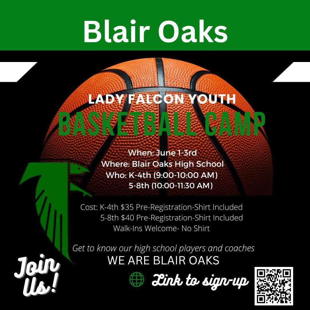 LadyFlcnHoops's tweet photo. ⏰ Time is running out!  

Make sure to get signed up for our Youth Lady Falcons Basketball Camp by Friday, May 8th to guarantee your camp t-shirt.  

Registrations submitted after this date are still welcome, but a shirt will not be guaranteed.  

Get signed up today! 🏀💚 https://t.co/BtCk1VHN26