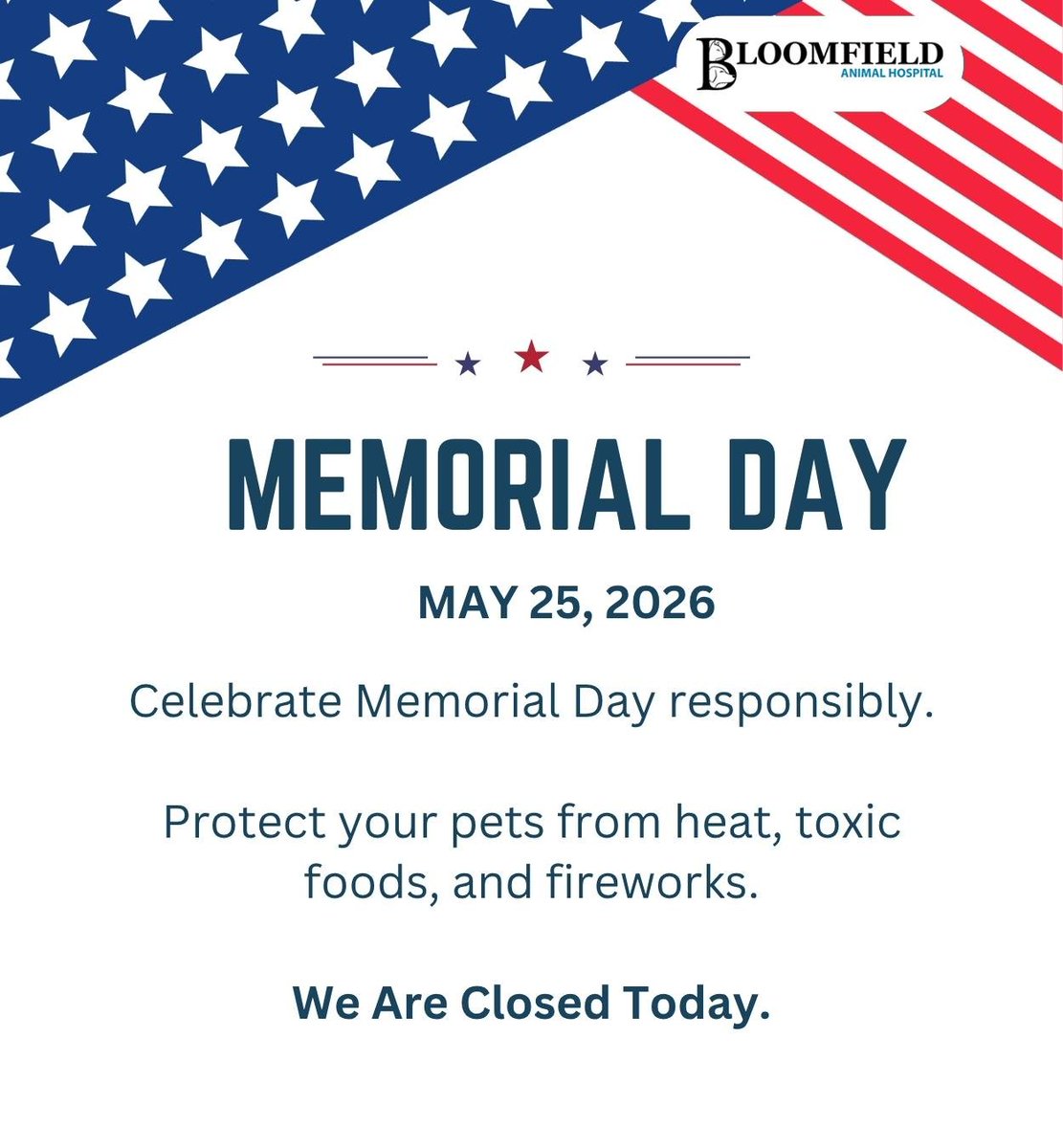 BloomfieldAHosp's tweet photo. Memorial Day kicks off summer fun. Keep your furry friends safe and happy by offering them shade, plenty of water, and keeping them close so everyone can join in the festivities.
.
.
.
https://t.co/rOzwGhRZW5
(562) 383-7788
20927 Norwalk Blvd, Lakewood, CA 90715 https://t.co/MWUvd0Ckui