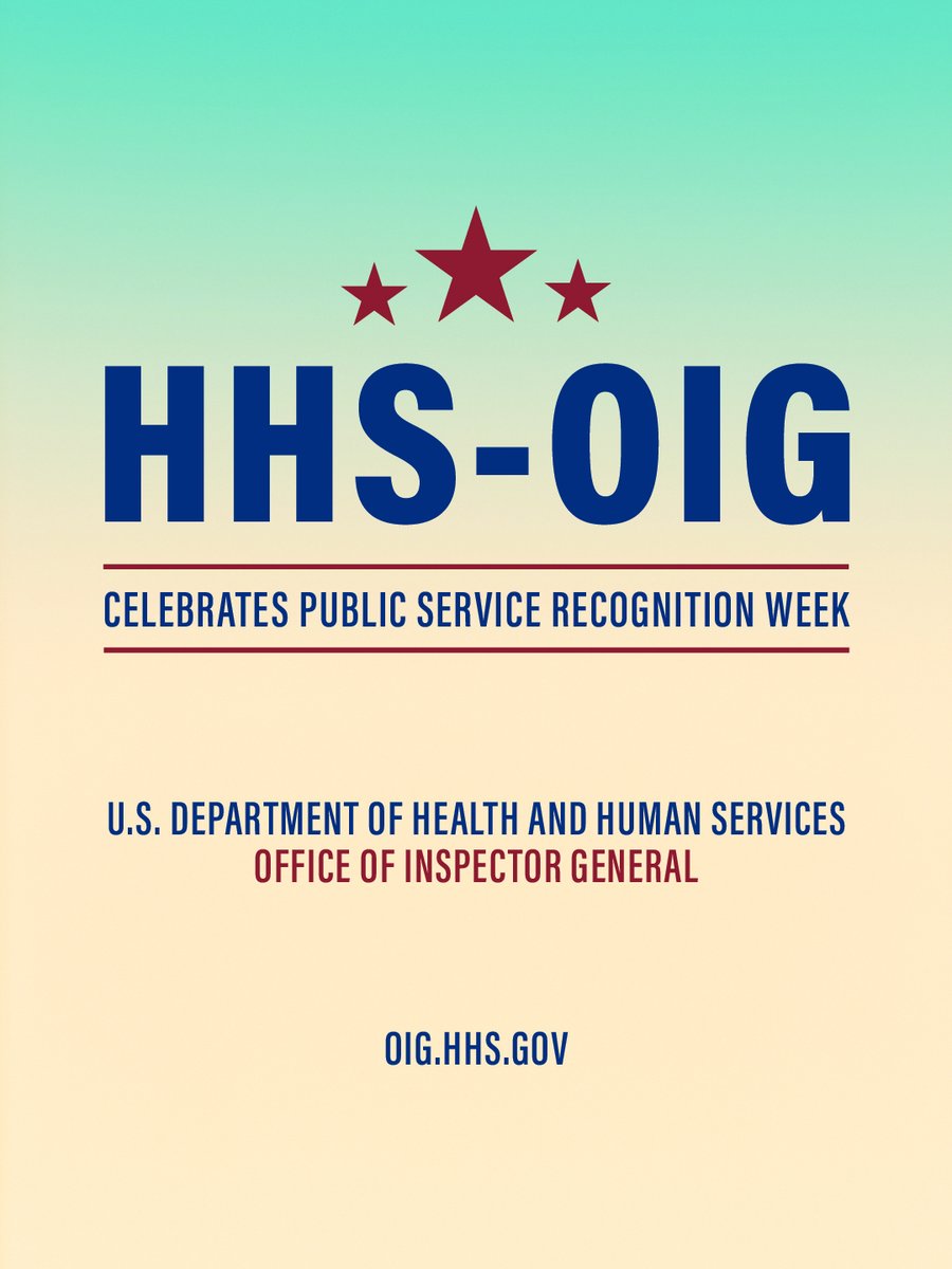 Hhs Programs HHS‑OIG celebrates Public Service Recognition Week! Thank you to the ...