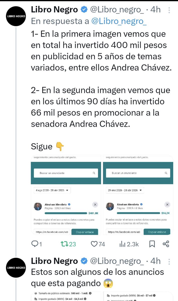 19manlio75's tweet photo. @abrahamendieta @AndreaChavezTre Ala!! También le metiste dinerito a esa “encuesta”?
Te quejas de la intervención extranjera en Chihuahua, pero como Español inviertes en campañas POLÍTICAS en México. 
🤡 https://t.co/0lF9UfXVMP