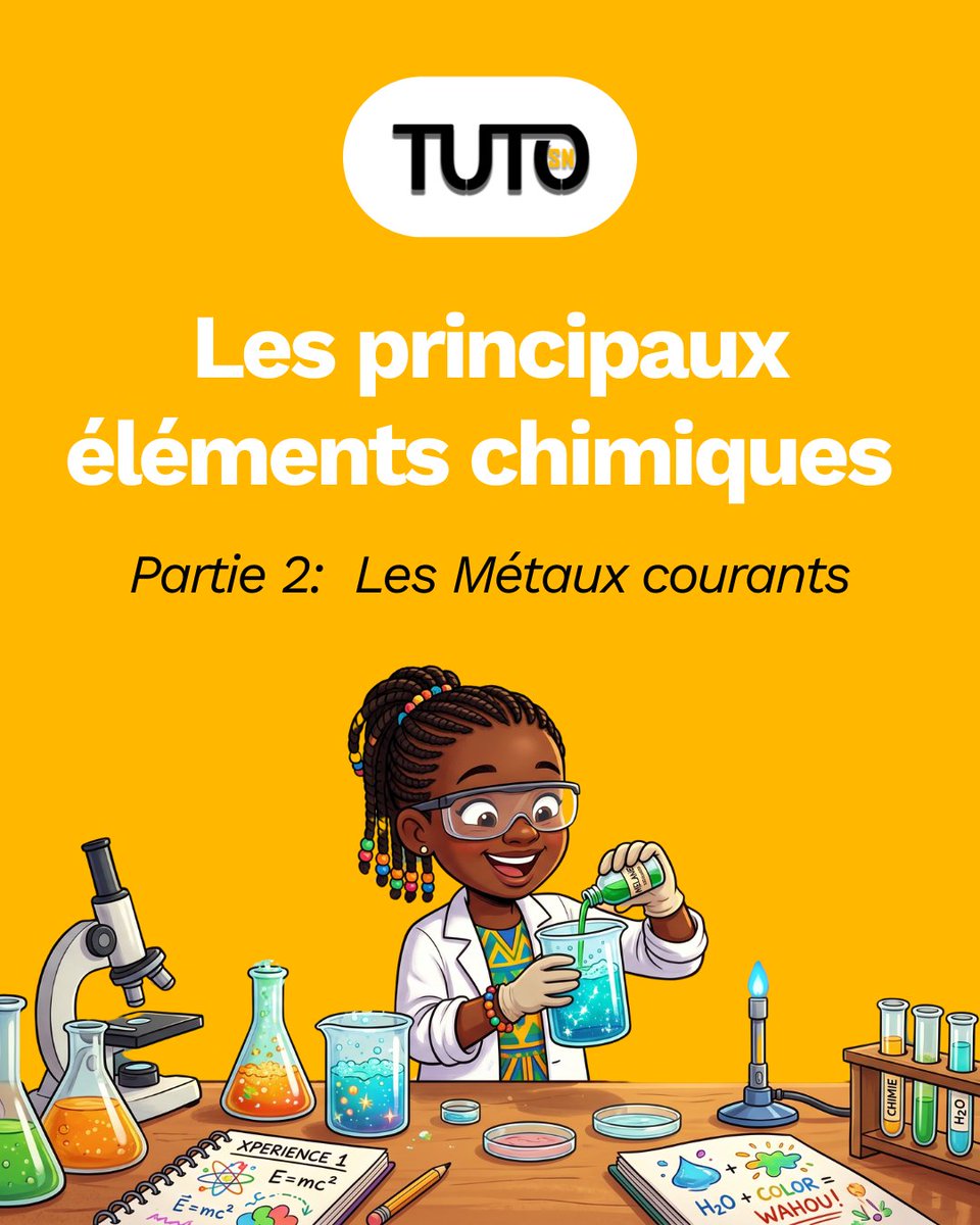 Tuto_sn's tweet photo. Fer, aluminium, cuivre, zinc… ces métaux font partie de notre quotidien sans même qu’on s’en rende compte !

Utilisés dans la construction, essentiels pour l’électricité et même indispensables au bon fonctionnement du corps humain. 

#TUTOsn #élèves https://t.co/xSpgbNtO43