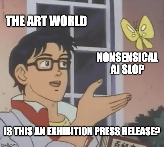 Filthy_Dreams's tweet photo. I Refuse to Review Exhibitions with Heinous AI Slop Press Releases (Or Why I’m Probably Not Writing Much About Art Anymore) 
https://t.co/mBVygScnHy https://t.co/dKAwdpTLBT