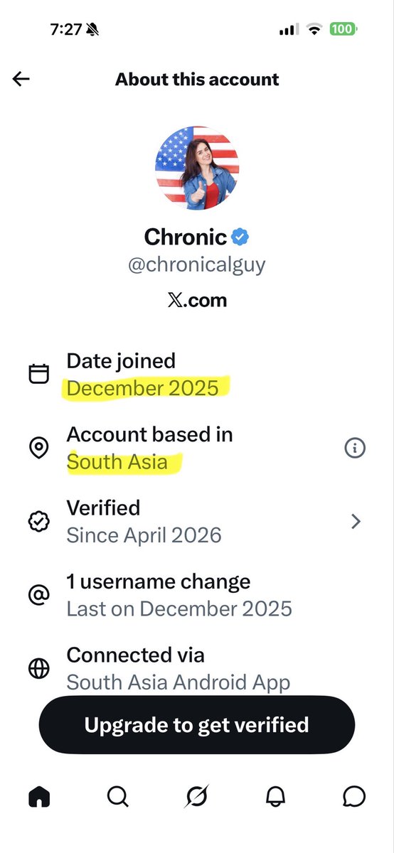 alutz3's tweet photo. @chronicalguy This account isn’t American and is trying to fool you. https://t.co/ltK2IX8wIM