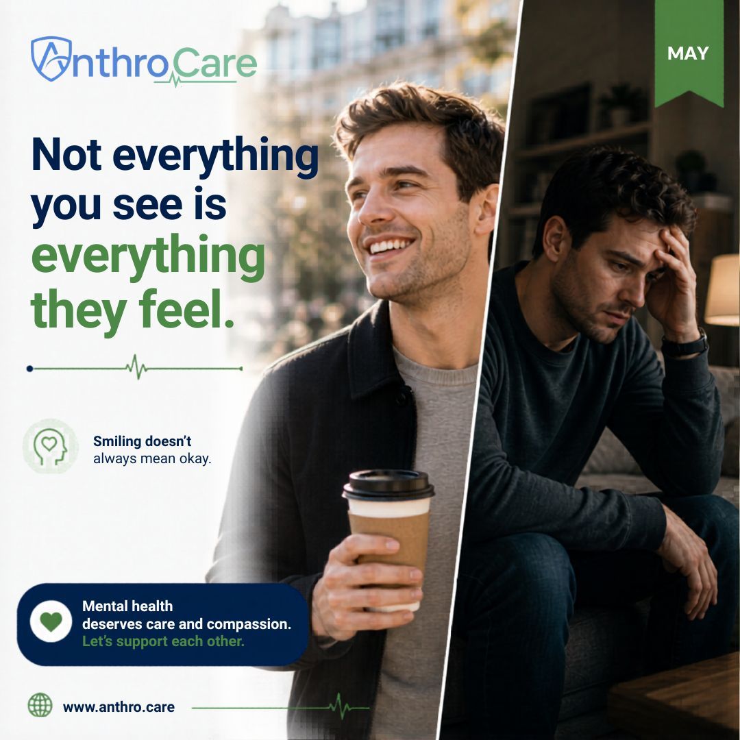 anthro_care's tweet image. The strongest people suffer the most silently. 💚

Smiling doesn't always mean okay.

This May — go deeper than "I'm fine."
Ask twice. Listen fully. Judge never.

Check on someone today. 💚
👉 anthro.care

#MentalHealthAwareness #BreakTheStigma #AnthroCare