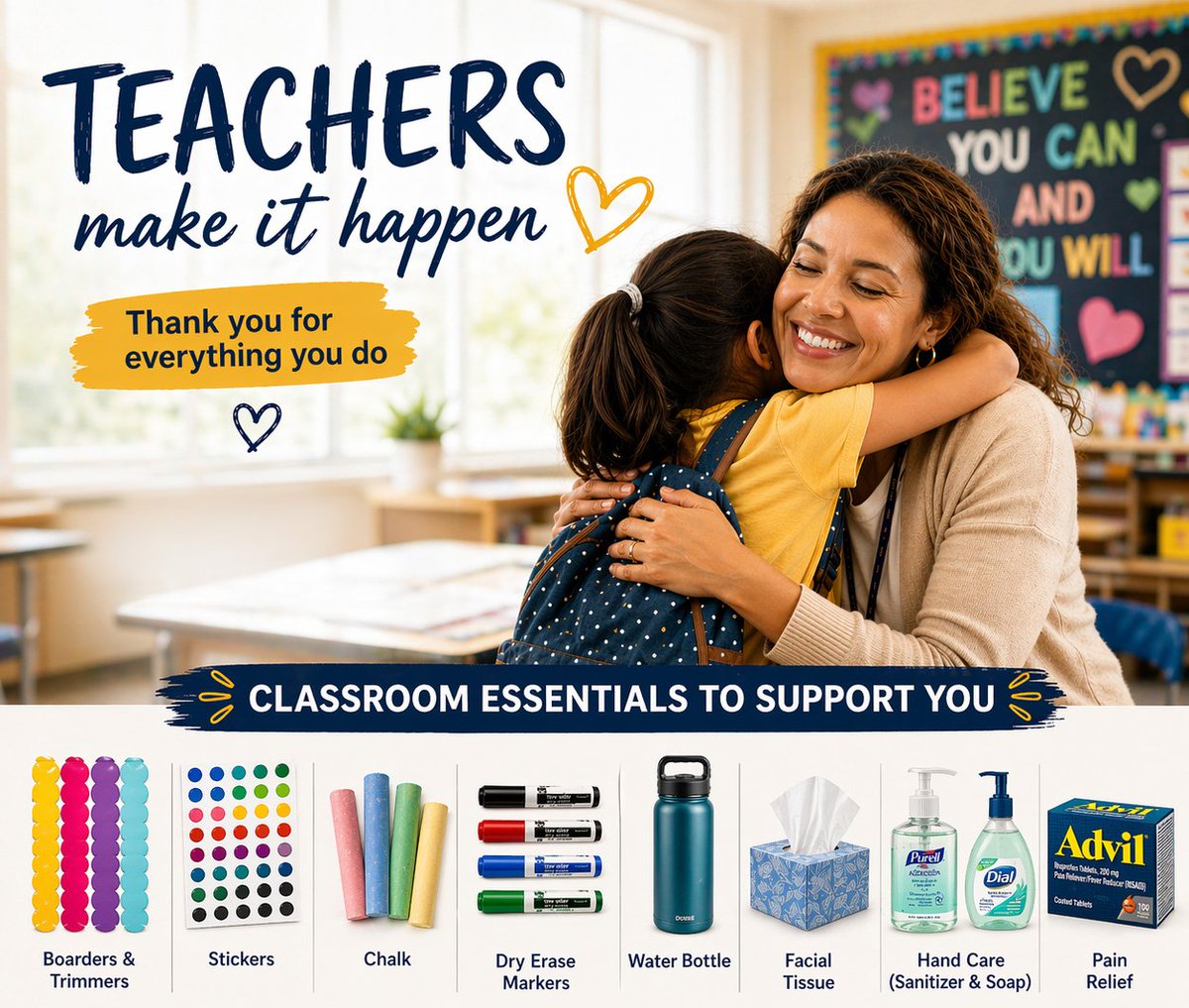 OfficeCentralTO's tweet image. 🌟 National Teacher Appreciation Week 🌟   
Thank you for everything you do! ❤️
✔️#ClassroomEssentials: hubs.ly/Q04d5bgJ0                                                                                                    

#TeacherAppreciation #SchoolSupplies
