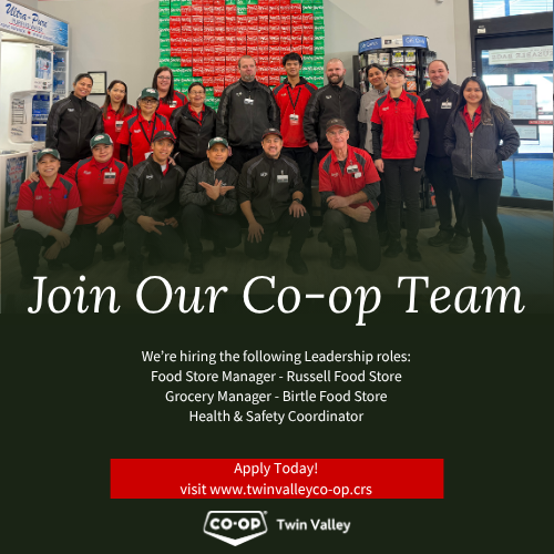 TwinValleyCoop's tweet photo. We have some great opportunities available in Birtle and Russell. If you or someone you know would make a great fit to lead one of our teams, please reach out!

Visit https://t.co/J2ec0k5zWO for details or email hr@twinvalley.crs https://t.co/skwUtXjpun