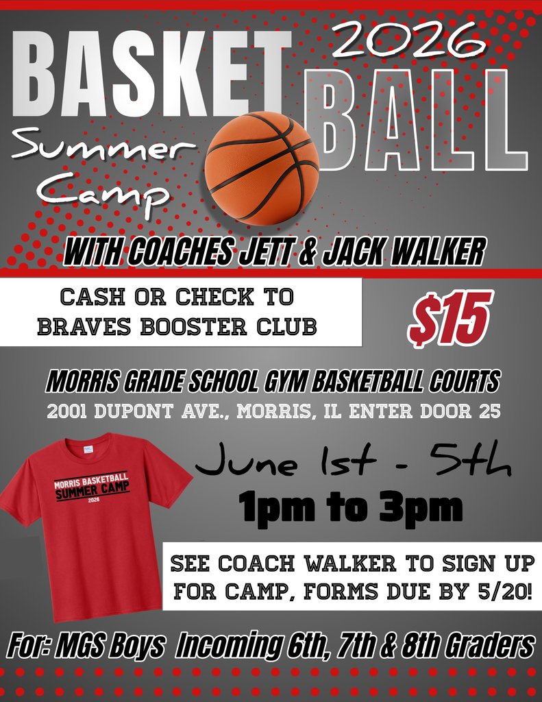 54Elementary's tweet photo. 🏀 MGS Summer Basketball Camp is Coming! ☀️

Attention: MGS boys entering 6th, 7th, and 8th grade
Are you ready to hit the court this summer? Grab a registration form from Coach Walker to secure your spot.  All forms due back by May 20th. https://t.co/SywSVQy7NJ
